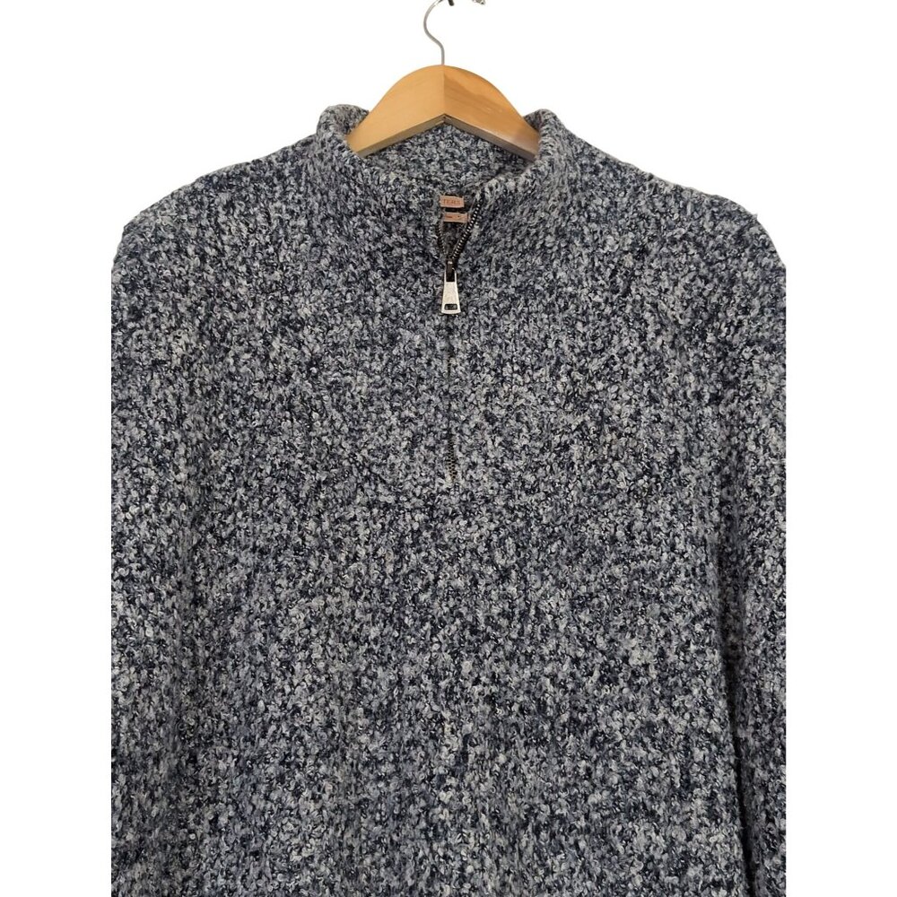 Urban Outfitters 1/4 Zip Sweater Womens L Blue Mock Neck Cozy Cabin Gorpcore Y2K - Picture 2 of 8